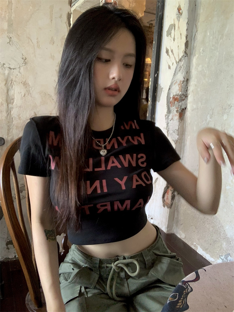 2024 spring and summer new style 92 cotton/8 spandex 40 count 210g pure cotton slim short T-shirt women's short sleeves