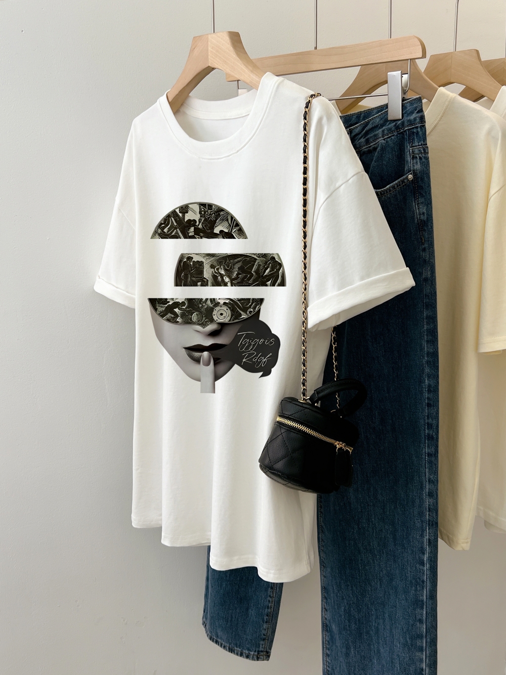 Real shot 2024 spring and summer new style 100% cotton combed cotton printed summer short-sleeved T-shirt women's loose Korean version