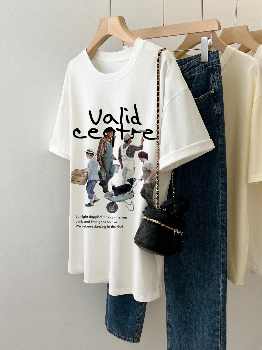 Real shot 2024 spring and summer new style 100% cotton combed cotton printed summer short-sleeved T-shirt women's loose Korean version