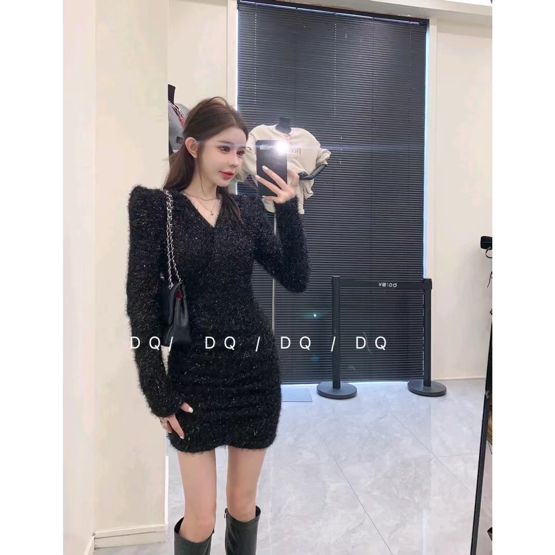 French charm waist slimming dress