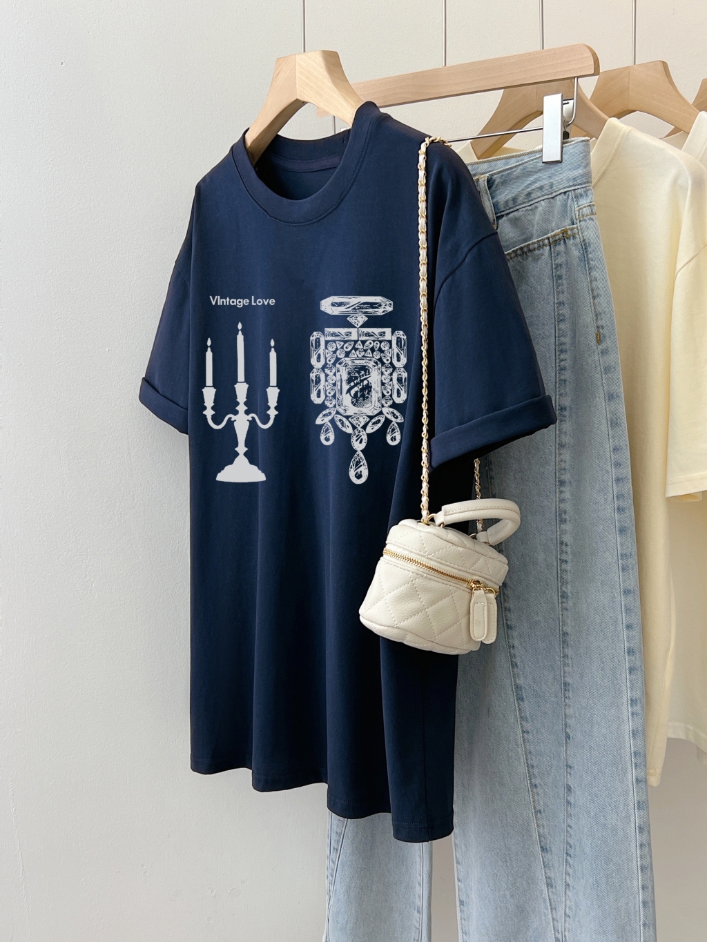 Real shot 2024 spring and summer new style 100% cotton combed cotton printed summer short-sleeved T-shirt women's loose Korean version