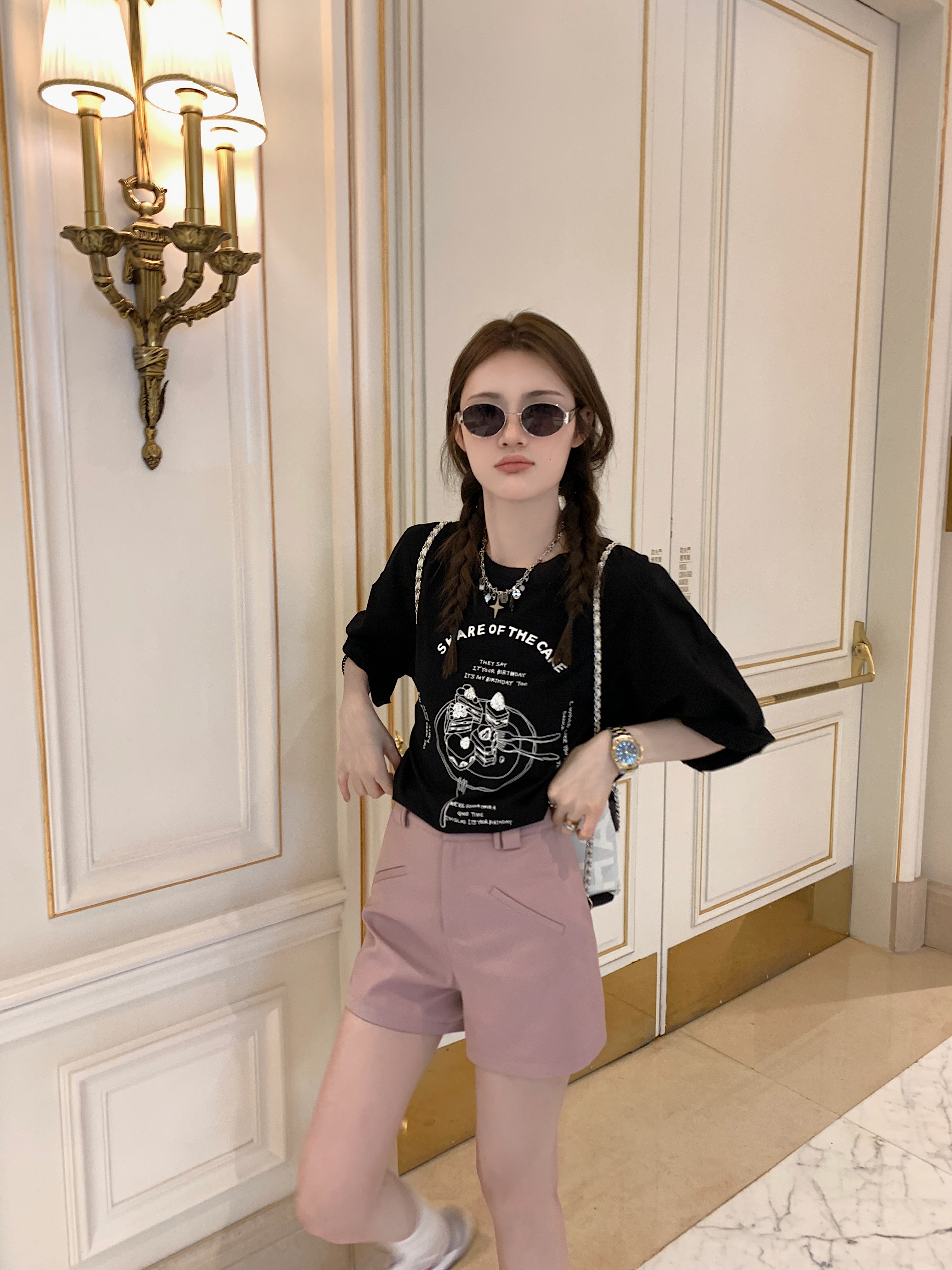 2024春夏新款重磅/精梳純棉 後包領 有縫邊 S-XXXL 夏裝短袖T恤女