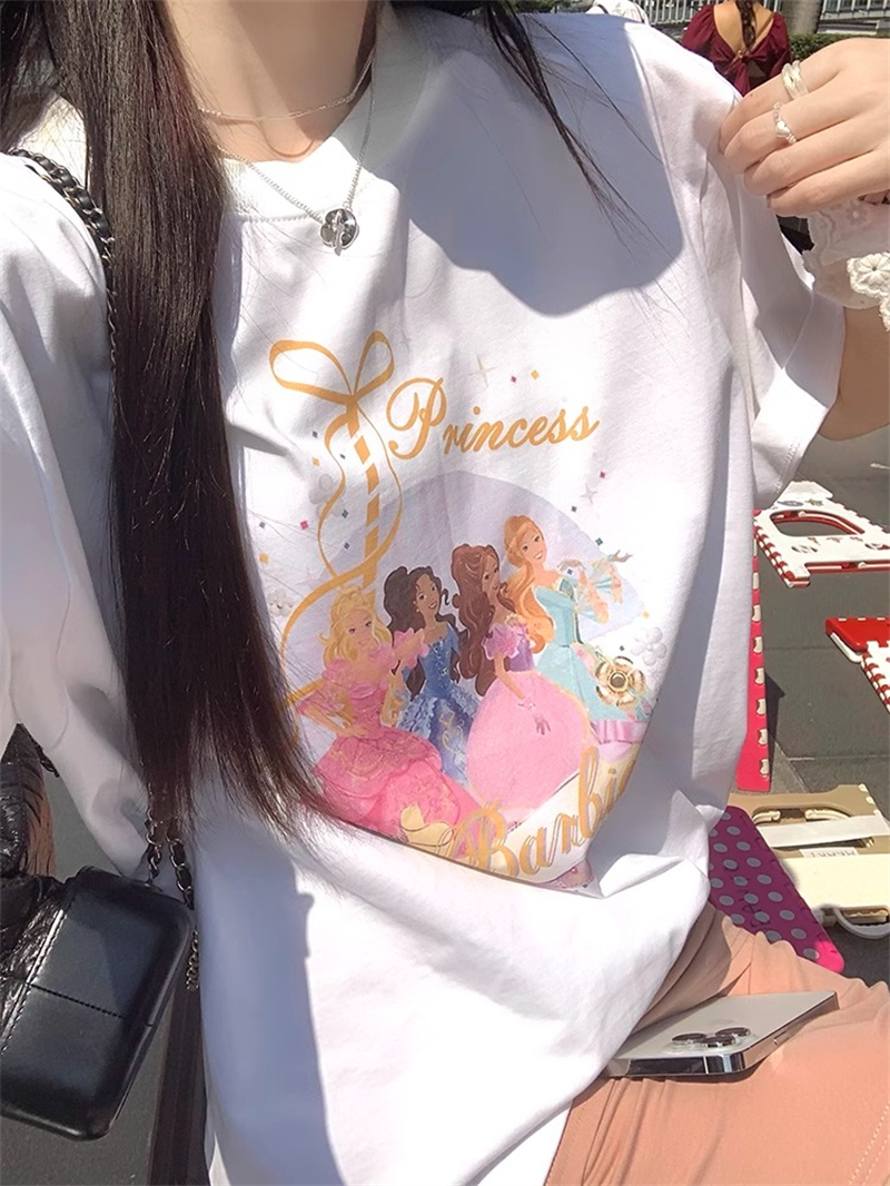 220克精梳緊密賽洛歐美卡通動漫人物印花短袖T恤