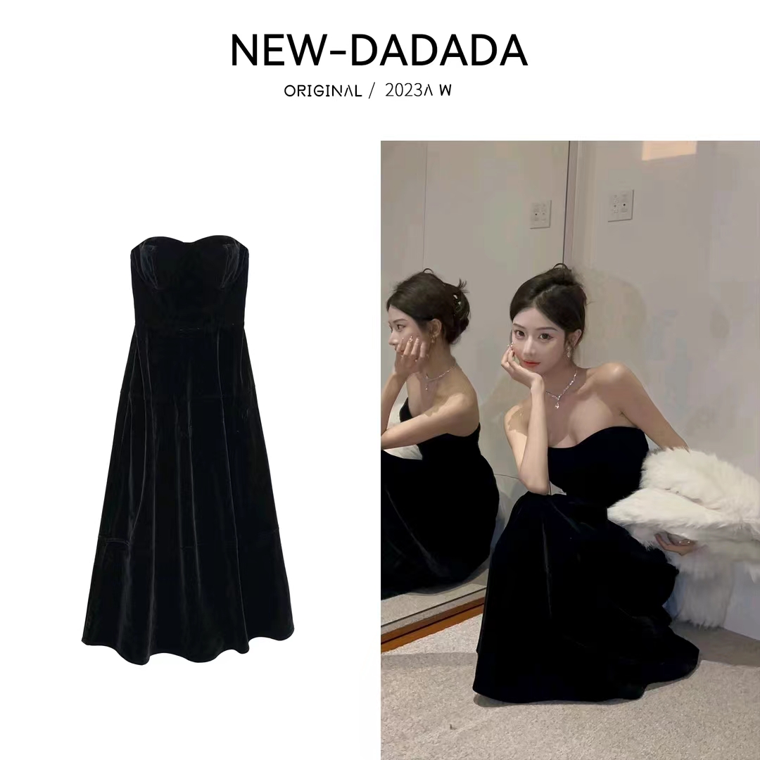利達 NEW DADADA露絲小姐顯瘦氣質時尚輕奢法式收腰連衣裙