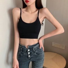 2024 early autumn and summer new style suspender cross beautiful back pure desire camisole top for women