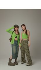 CHUU Love Metal Pendant Neck Backless Top for Women - New Year Winter Collection, Letter Embroidery, Unique Sleeveless Top