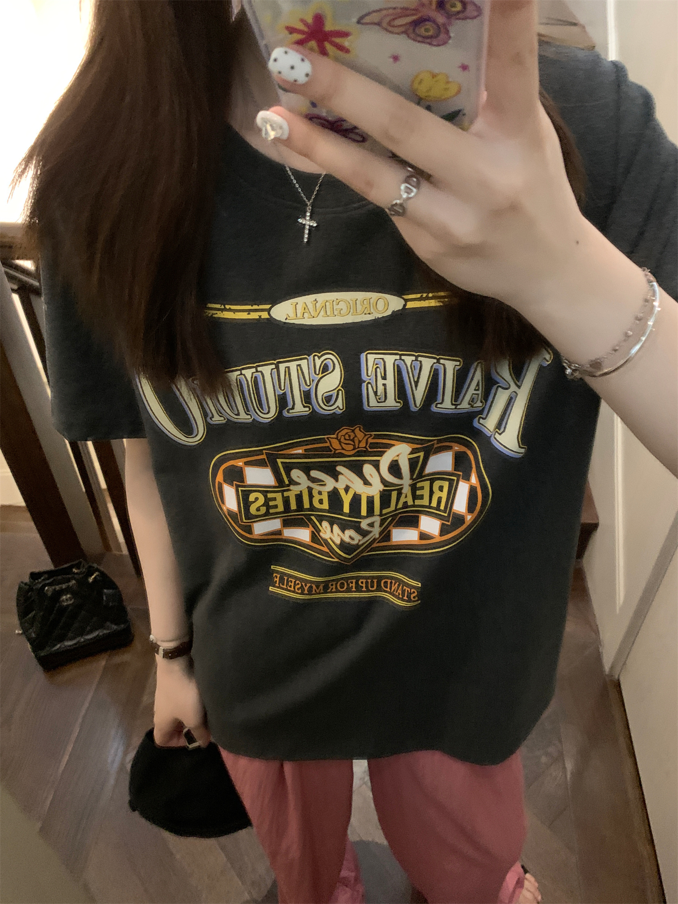 2024春夏新款重磅/精梳純棉 後包領 有縫邊 S-XXXL 夏裝短袖T恤女