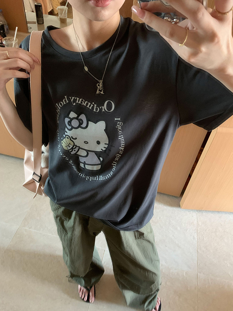 2024春夏新款重磅/精梳純棉 後包領 有縫邊 S-XXXL 夏裝短袖T恤女
