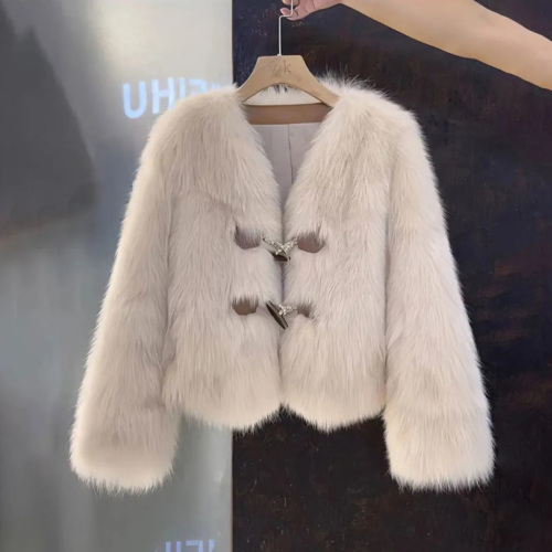 Quality inspector's picture 2024 autumn and winter new style fox fur high-end fur coat women's versatile short fur coat