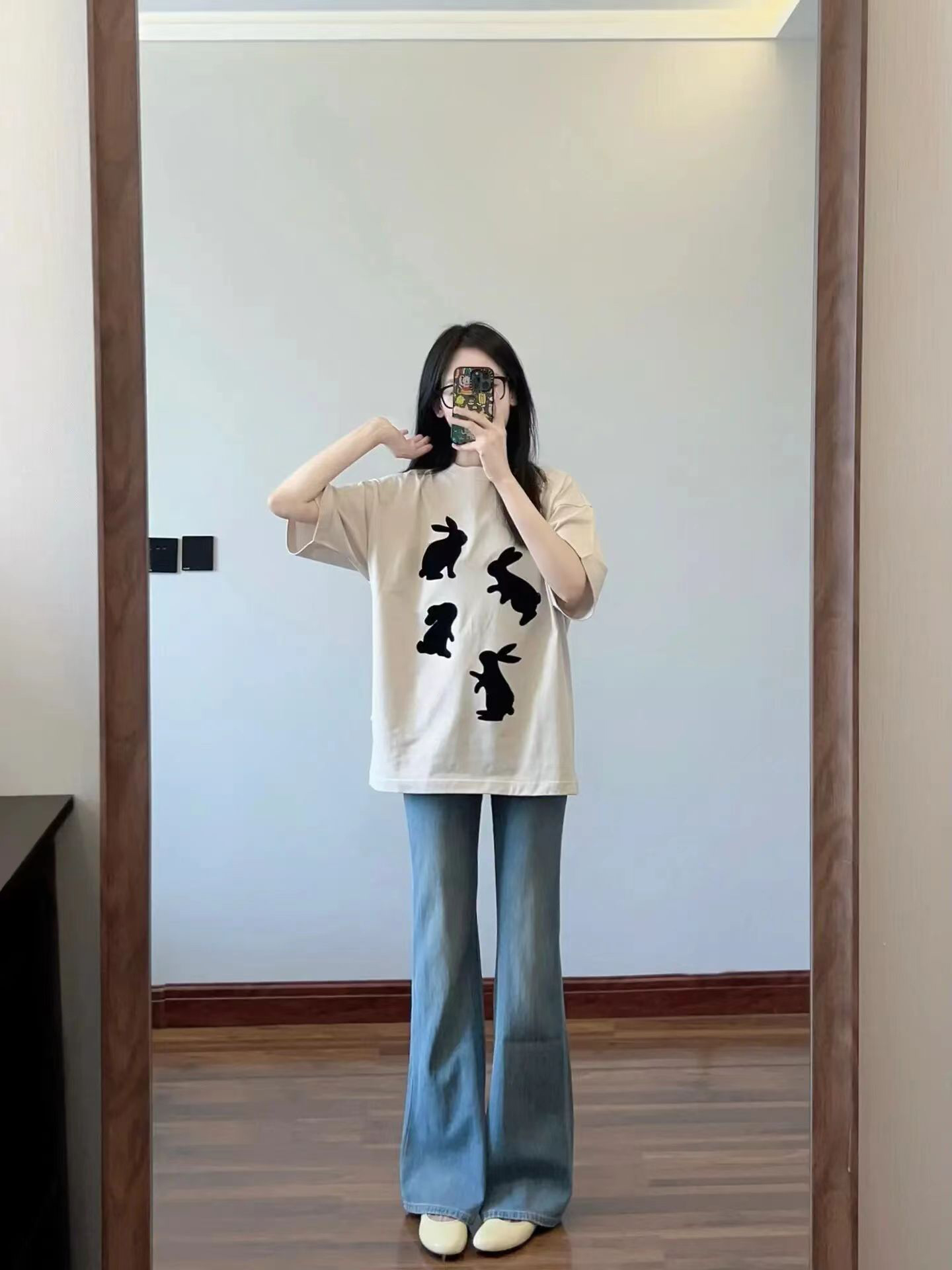 官圖 重磅/精梳純棉 後包領 有縫邊 S-XXXL 夏裝短袖T恤女