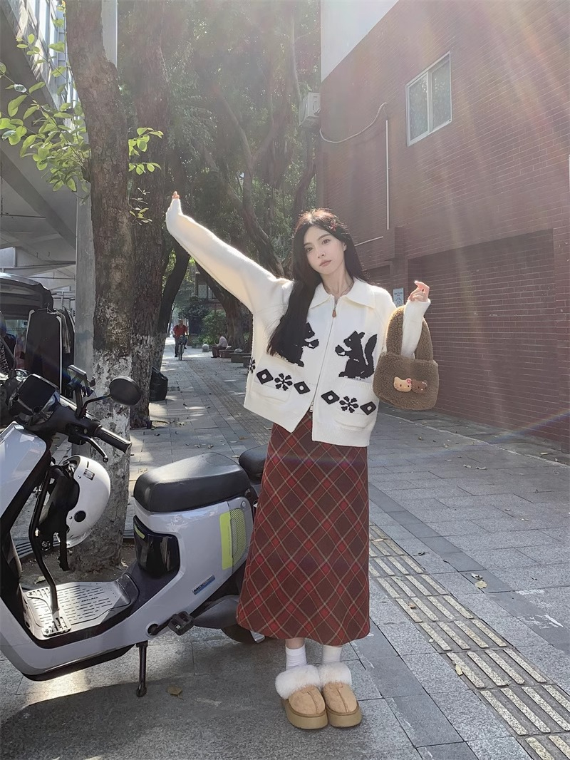 POLO領開衫毛衣外套拉鏈針織衫上衣
