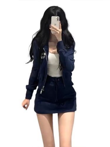 2024 Early Spring Autumn Outfits with a Complete Set of Sweet and Spicy Sexy Girls Sweatshirts and Skirts Two-piece Suits