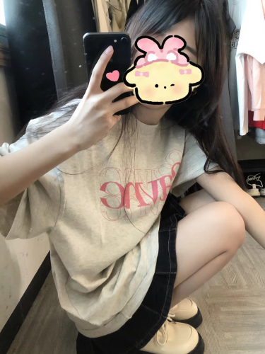 官图 重磅/精梳纯棉 后包领 有缝边 S-XXXL 夏装短袖T恤女