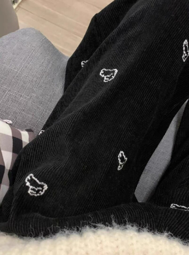 Corduroy American Retro Thick Corduroy Rabbit Women's Casual Pants Autumn/Winter Loose Matchy