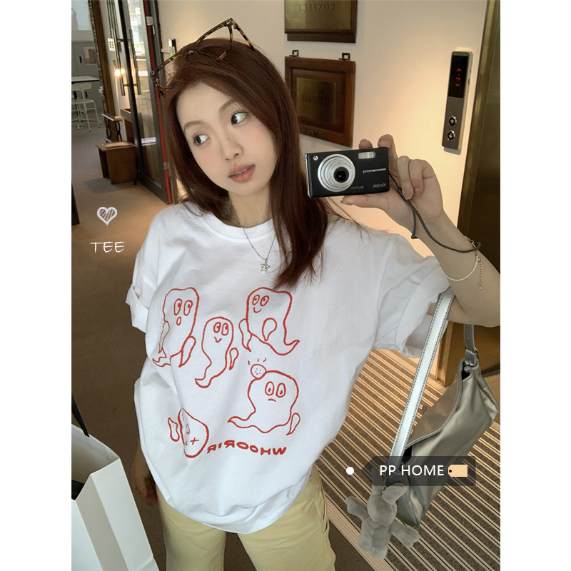 2024春夏新款重磅/精梳純棉 後包領 有縫邊 S-XXXL 夏裝短袖T恤女