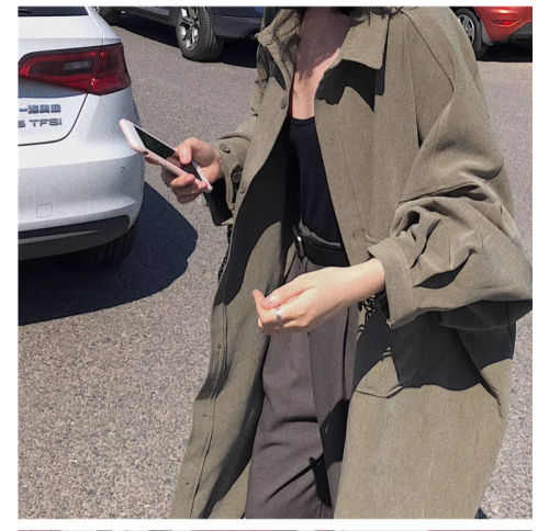 Loose mid-length long-sleeved shirt jacket for women spring thin design Korean style lazy style sun protection clothing trend