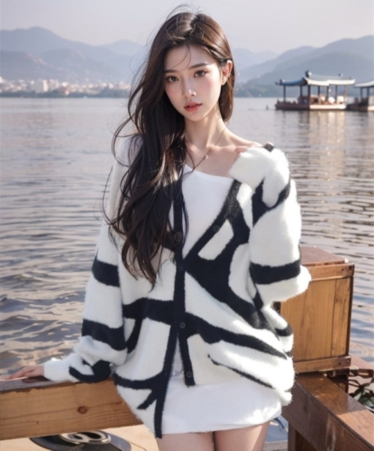 New style sweater for women Korean Dongdaemun foreign trade internet celebrity same style GLYP high quality lazy style autumn and winter sweater