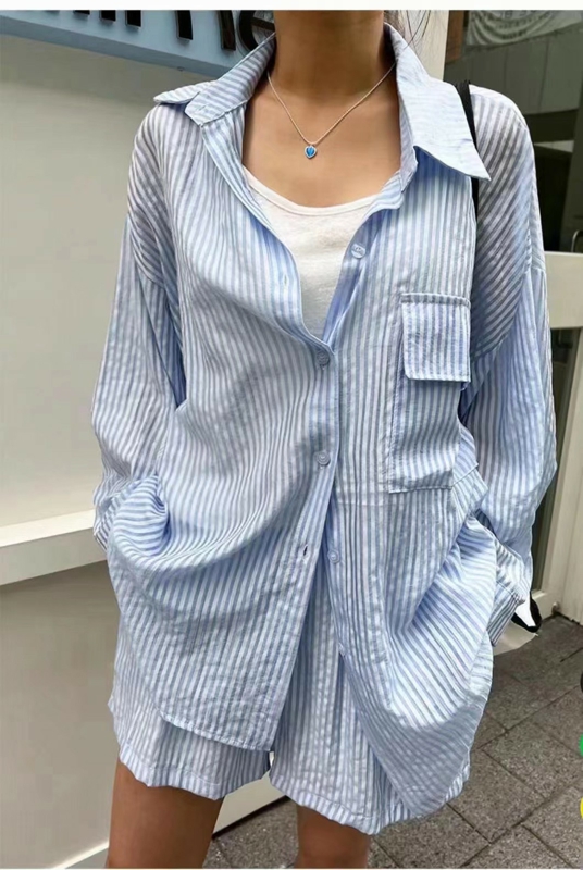 2024 Korean style new loose long-sleeved sun protection suit
