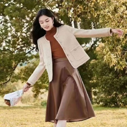 Small fragrant style coat for women slimming spring and autumn new tweed celebrity style French short coat for women