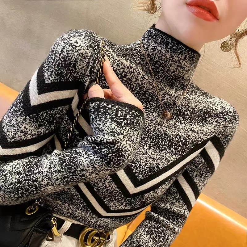 Tmall quality early autumn new half turtleneck sweater for women, fashionable sweater, bottoming sweater, autumn and winter inner wear