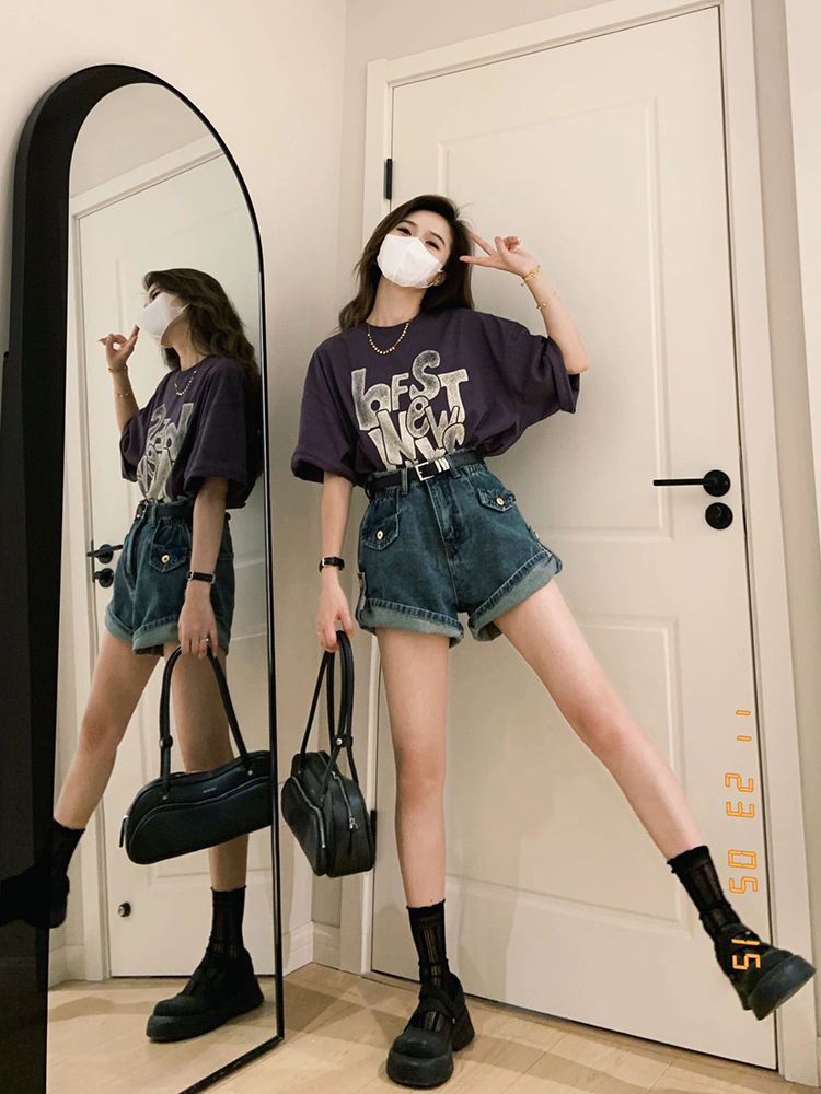 2024春夏新款重磅/精梳純棉 後包領 有縫邊 S-XXXL 夏裝短袖T恤女