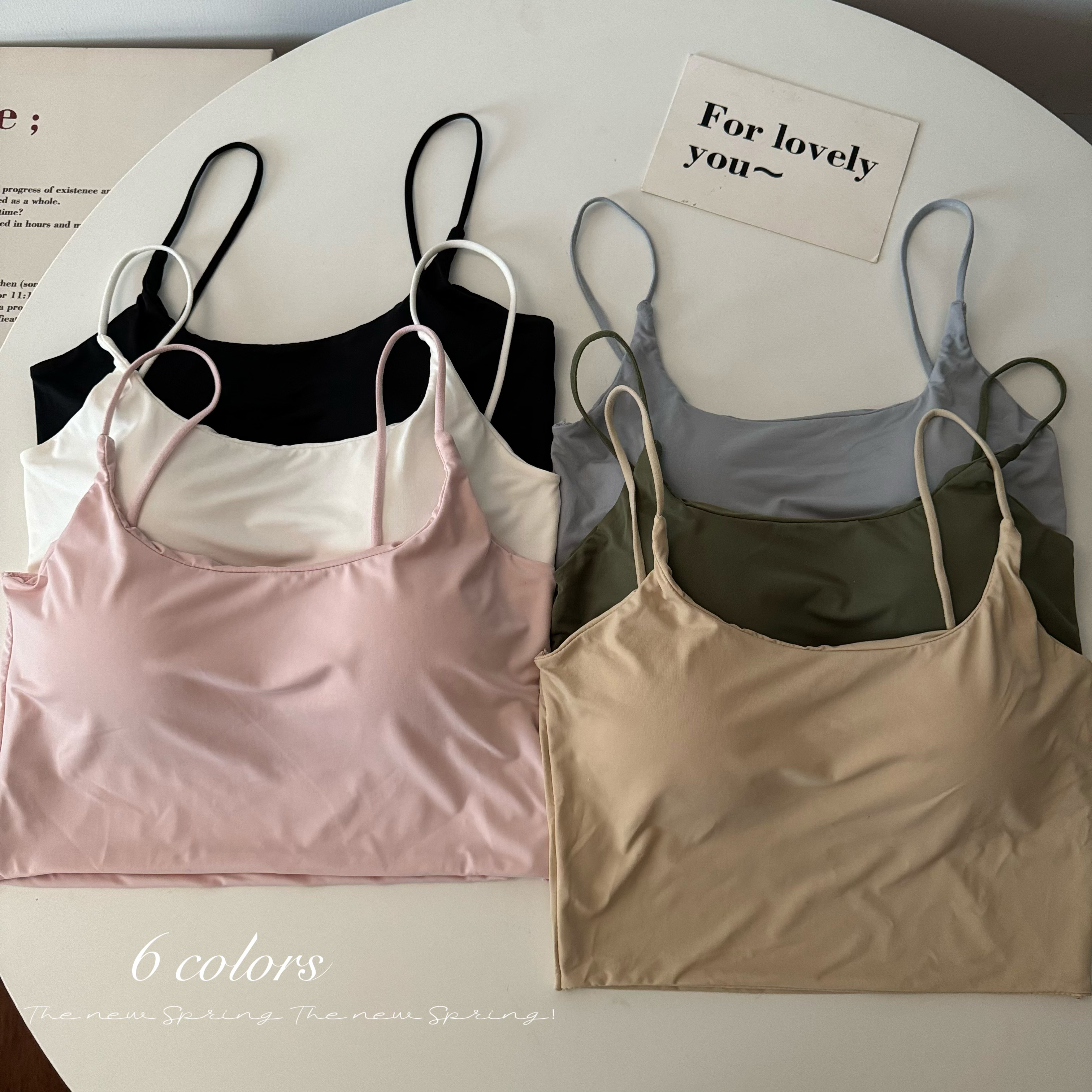 Real shot of spring and summer ice silk inner wear sexy camisole for women with slim and beautiful back, tube top and outer wear for women with wrapped breasts