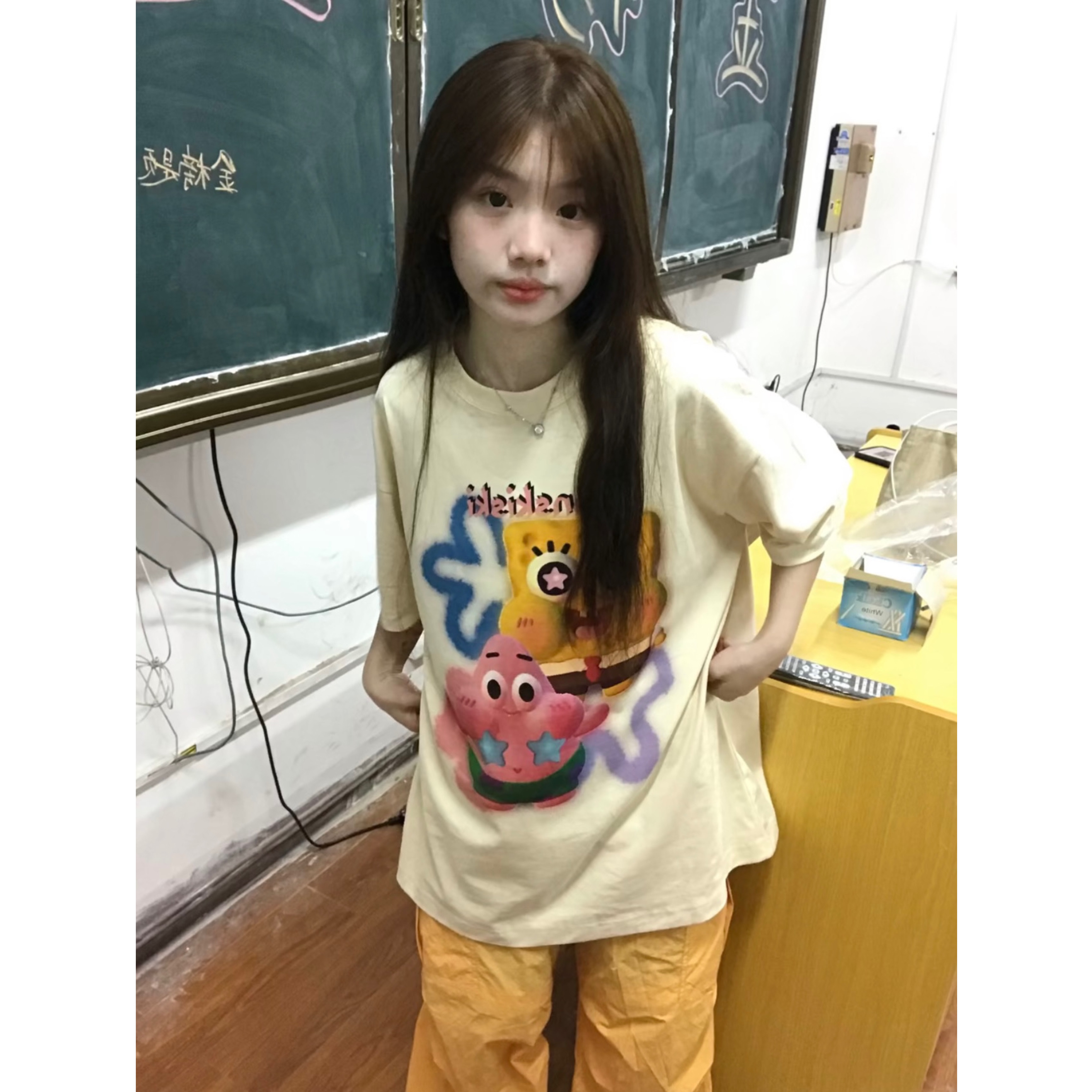 2024春夏新款重磅/精梳純棉 後包領 有縫邊 S-XXXL 夏裝短袖T恤女