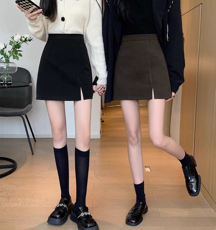 Suit suspender plaid dress women's spring and autumn long skirt Korean drama Xiaoxiang two-piece suit early spring