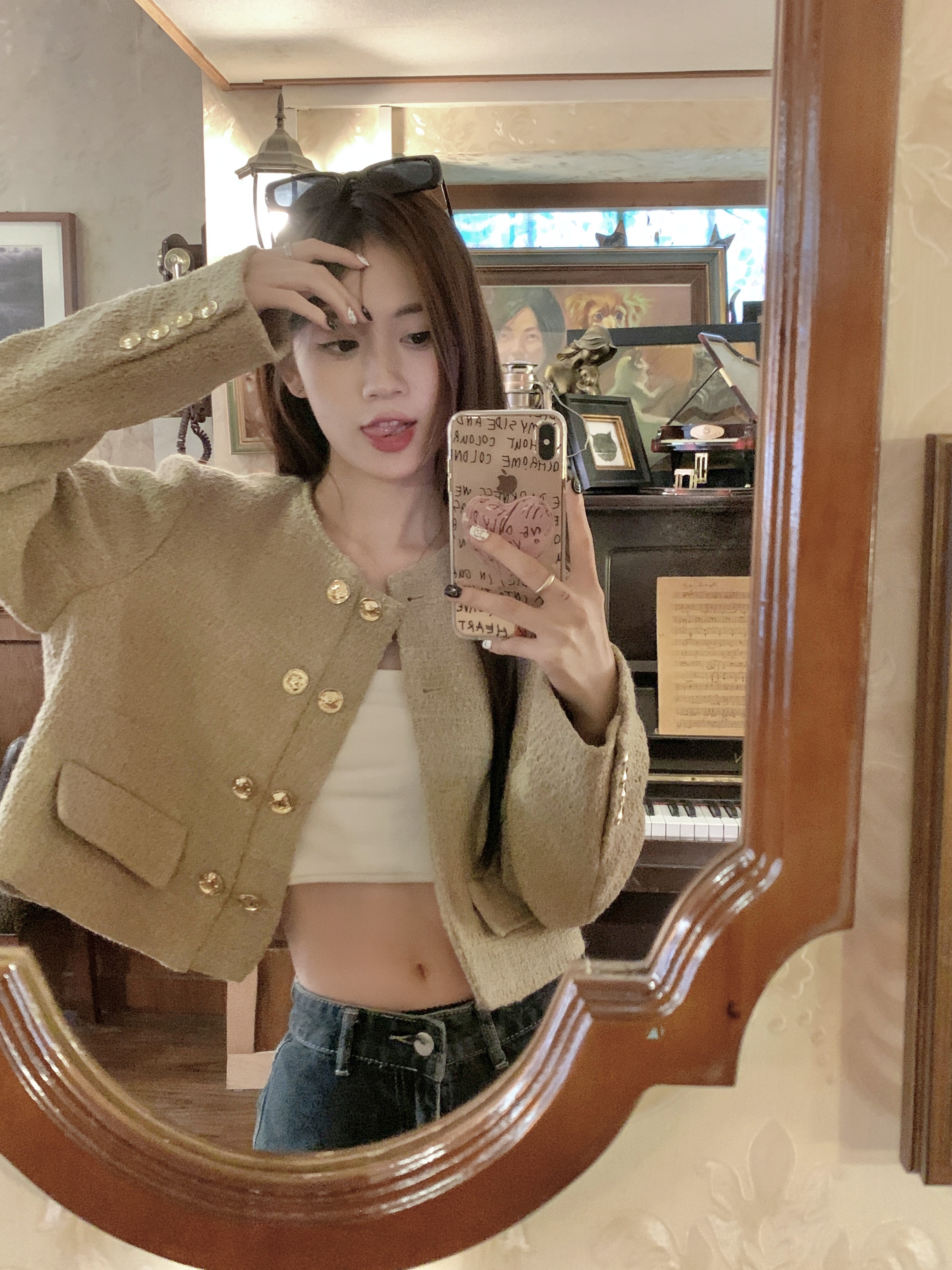 Actual shot~Korean style short style jacket
