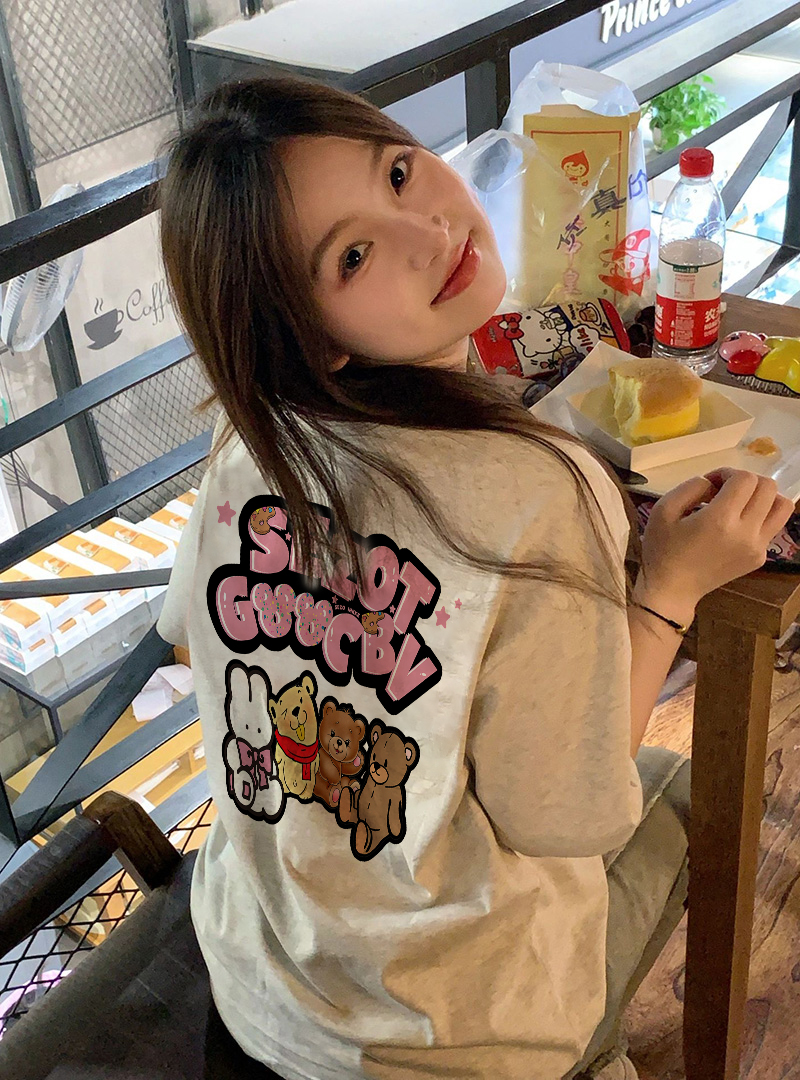 2024春夏新款重磅/精梳純棉 後包領 有縫邊 S-XXXL 夏裝短袖T恤女