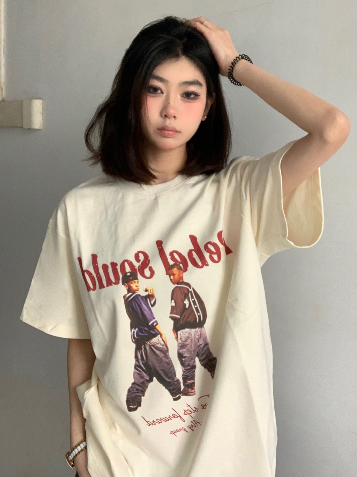2024 spring and summer new heavy/combed cotton back collar with seams S-XXXL summer short-sleeved T-shirt for women