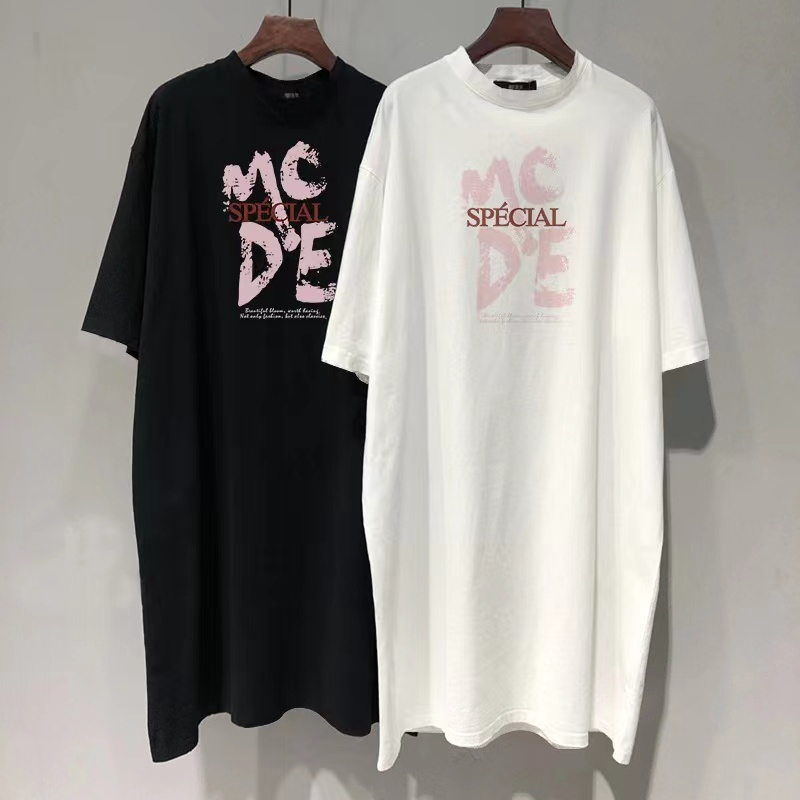 仿棉牛奶絲#韓版連衣裙夏季新款大碼寬鬆長款過膝胖mm孕婦睡裙女