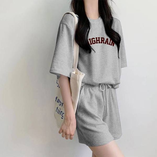 鹽系炸街運動服套裝女夏季時尚韓版寬鬆顯瘦休閒兩件套ins潮