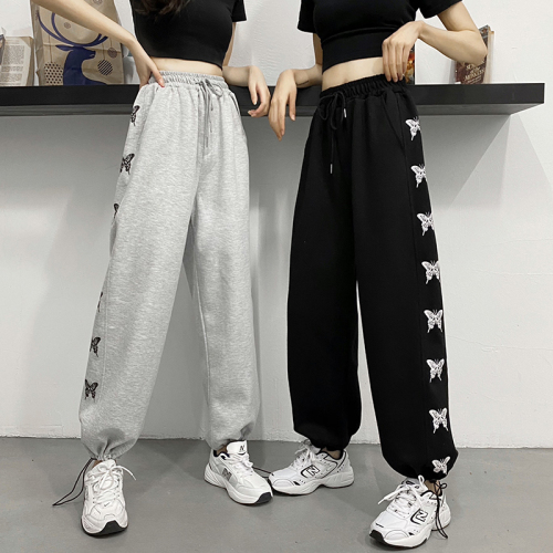 Actual shot of 2024 spring and summer new Korean style sweatpants, versatile harem pants, large size women's fat women's thin casual pants