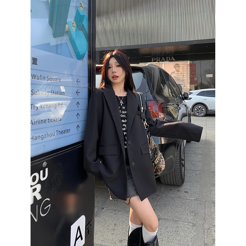 Real shot!  !  2024 spring new style loose high-end suit jacket for women simple fashion jacket for women