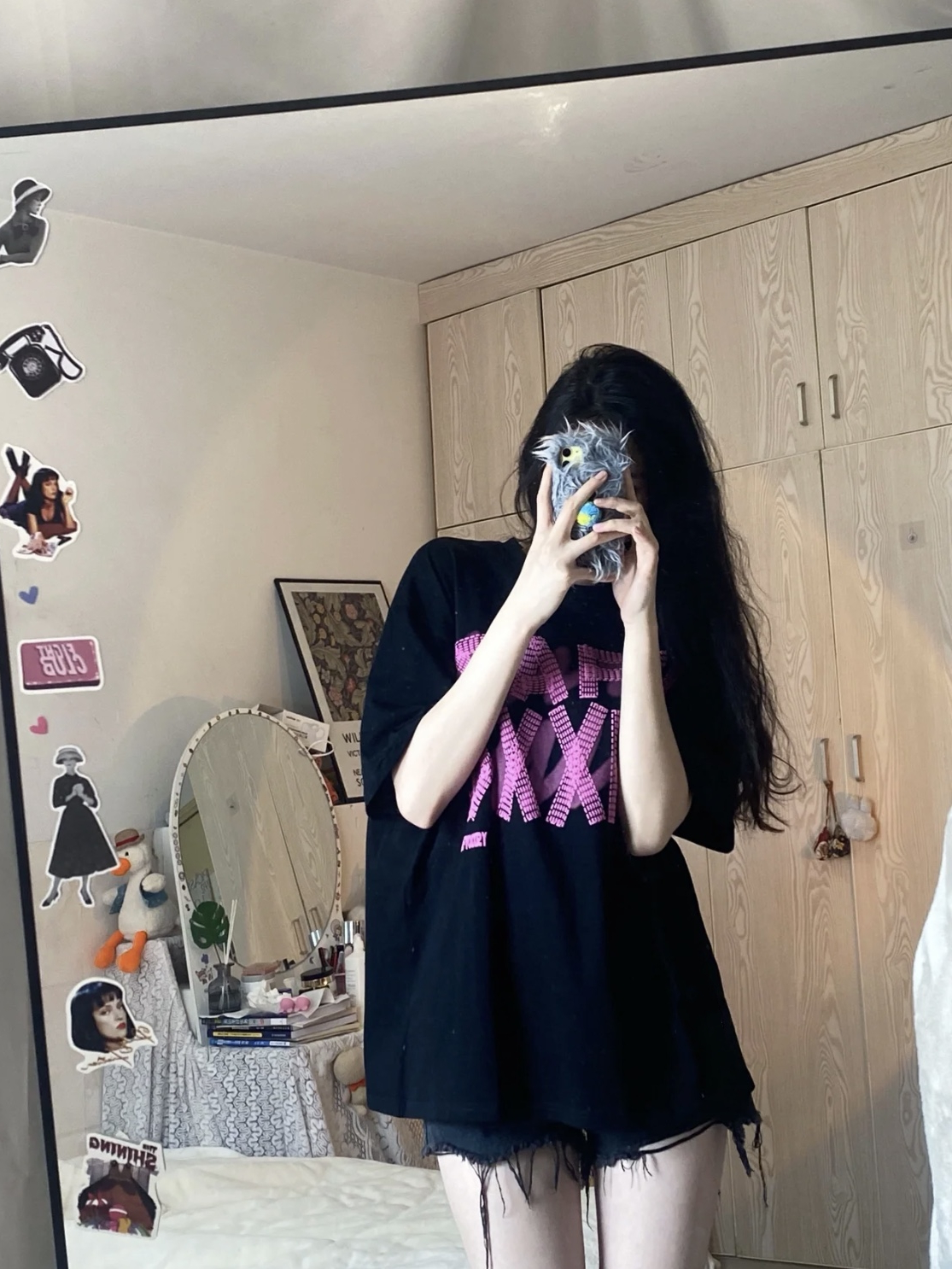 2024 new summer Korean style 220g combed cotton back collar with seamed edge S-XXXL summer short-sleeved T-shirt for women
