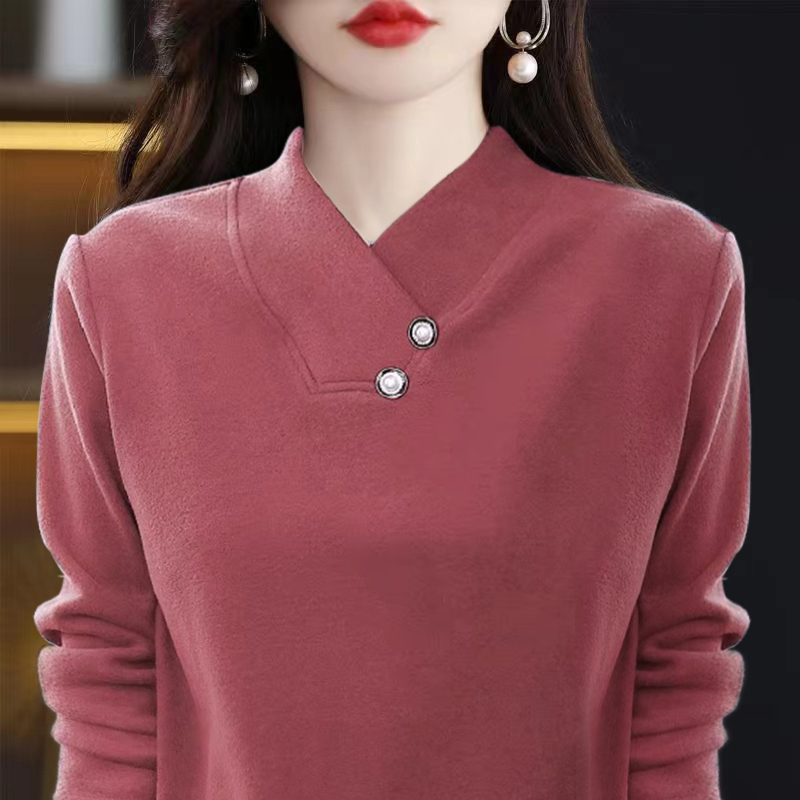 M-5XL autumn and winter long-sleeved velvet double-sided German velvet button-down shirt
