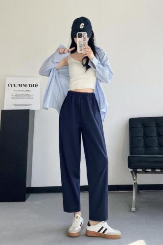 Real shot of casual pants for women 2024 new loose harem nine-point casual carrot pants sweatpants loose sports pants