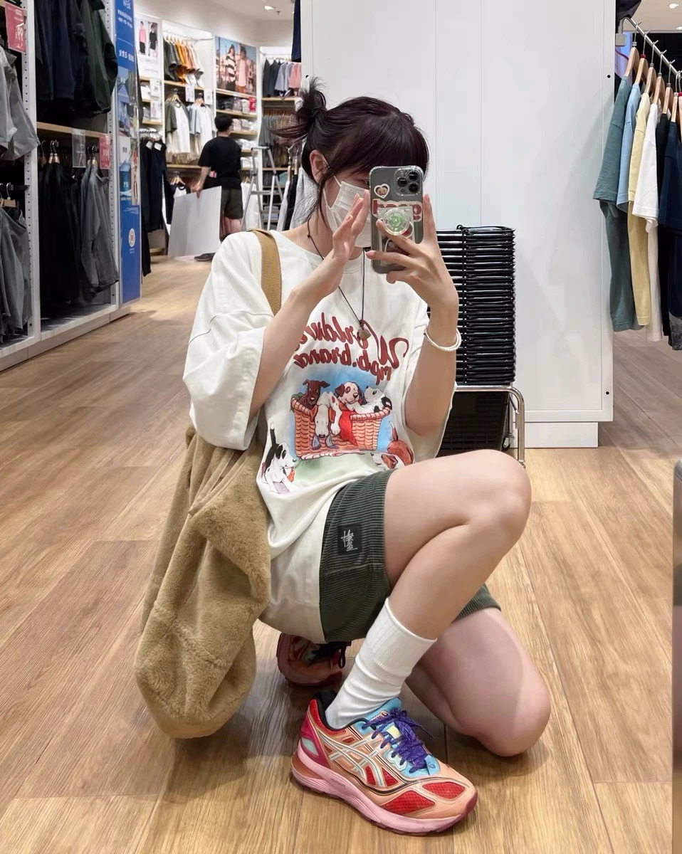 2024 new summer Korean style 220g combed cotton back collar with seamed edge S-XXXL summer short-sleeved T-shirt for women