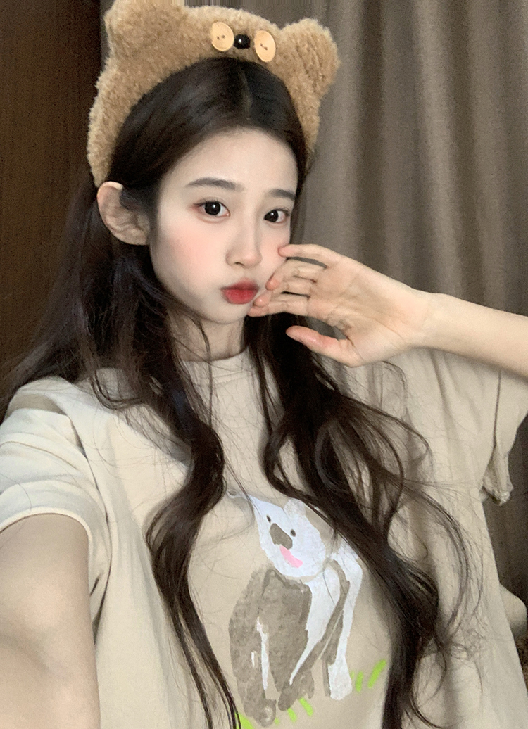 原創~實拍~印花純棉短袖T恤女印花半袖上衣