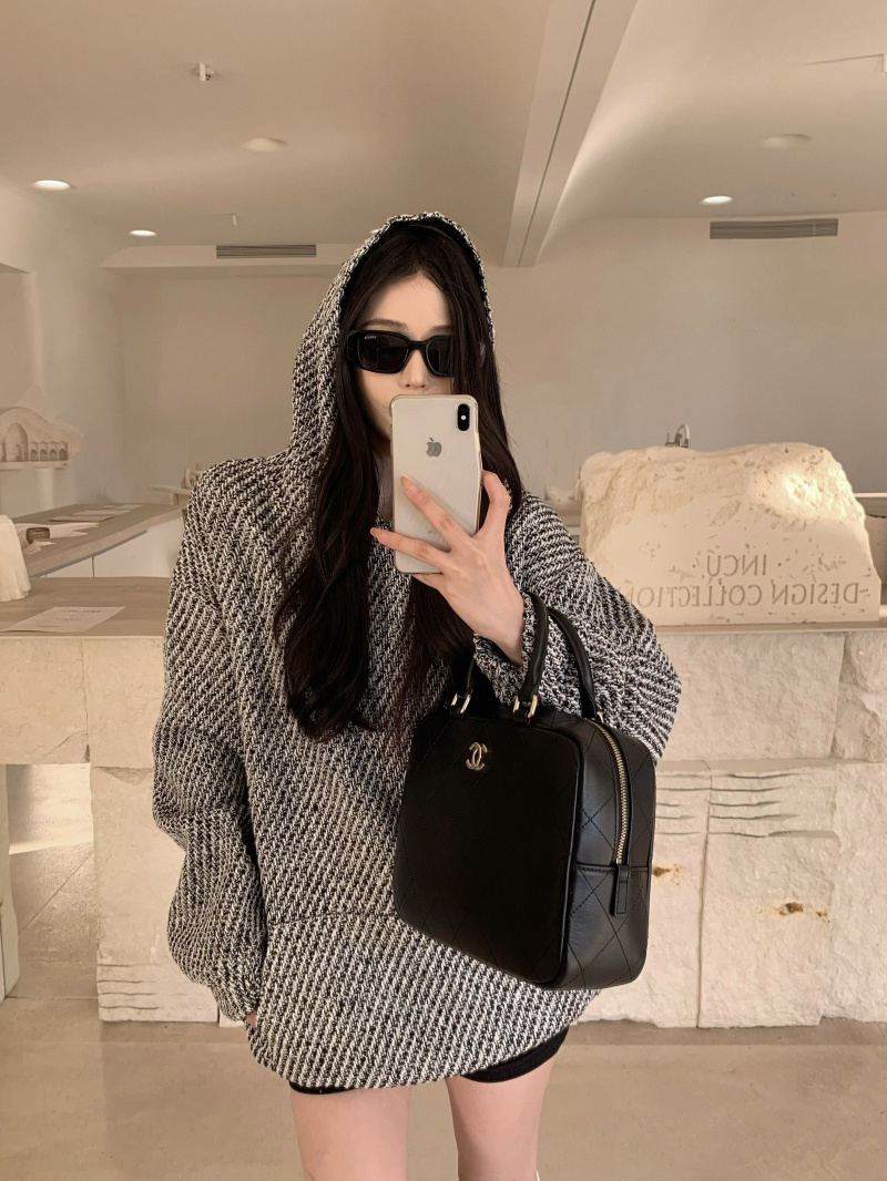Real shot ~ Xiaoxiangfeng hooded thickened sweatshirt for couples autumn and winter heavy tweed loose pullover top
