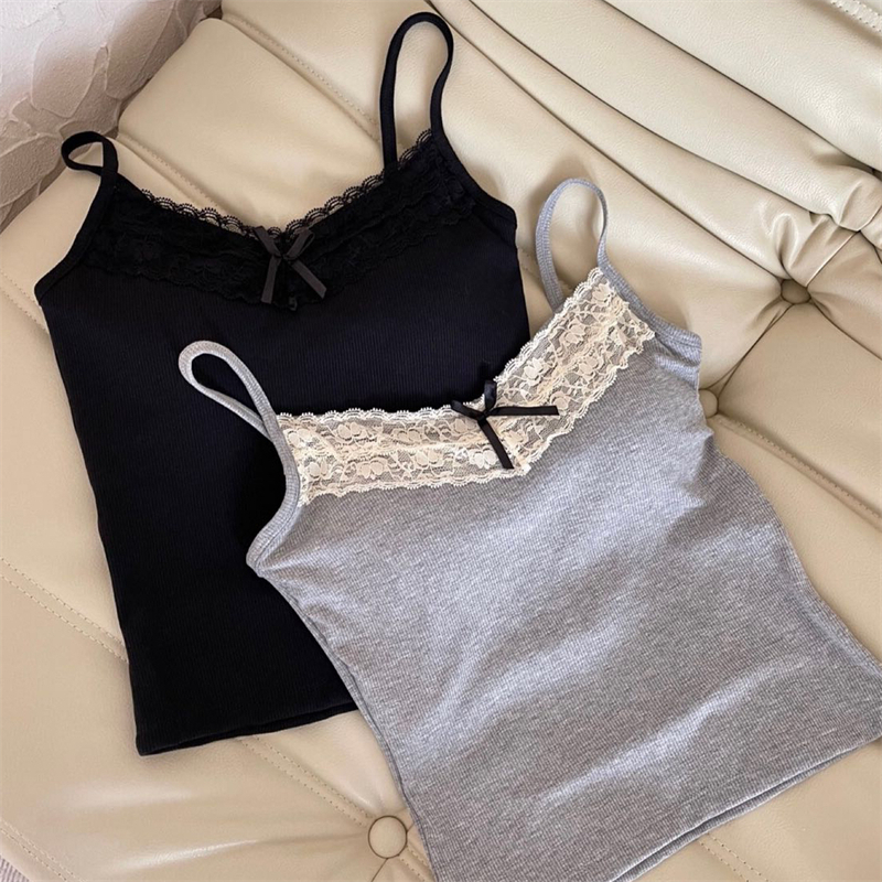 Actual price ~ original quality lace camisole large size fixed one-piece coaster outer top