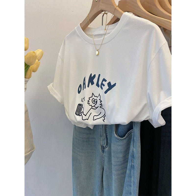 2024春夏新款重磅/精梳純棉 後包領 有縫邊 S-XXXL 夏裝短袖T恤女