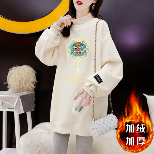 The first imitation Chinese cotton complex velvet winter plus velvet thickened fake two-piece sweatshirt 2024 New Year coat top