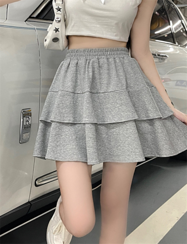 Real shot of double-layer lace cake skirt summer new Korean sweet style skirt