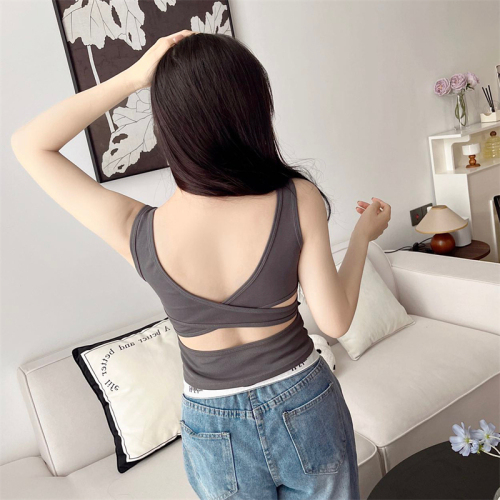 Price~ Versatile outer wear, beautiful back vest, slimming back hollow design, built-in breast pad underwear for women