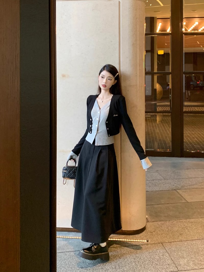 韓劇穿搭兩件套女裝2024新款秋款套裝裙兩件套氣質韓版高級感秋季