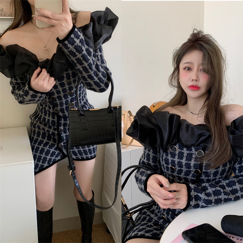 Actual shot ~ 2024 spring French style light and mature one-shoulder suit jacket + irregular skirt suit
