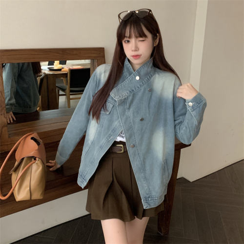 2024 spring new style real shot plus size women's short denim jacket slimming top S-5XL 200 catties