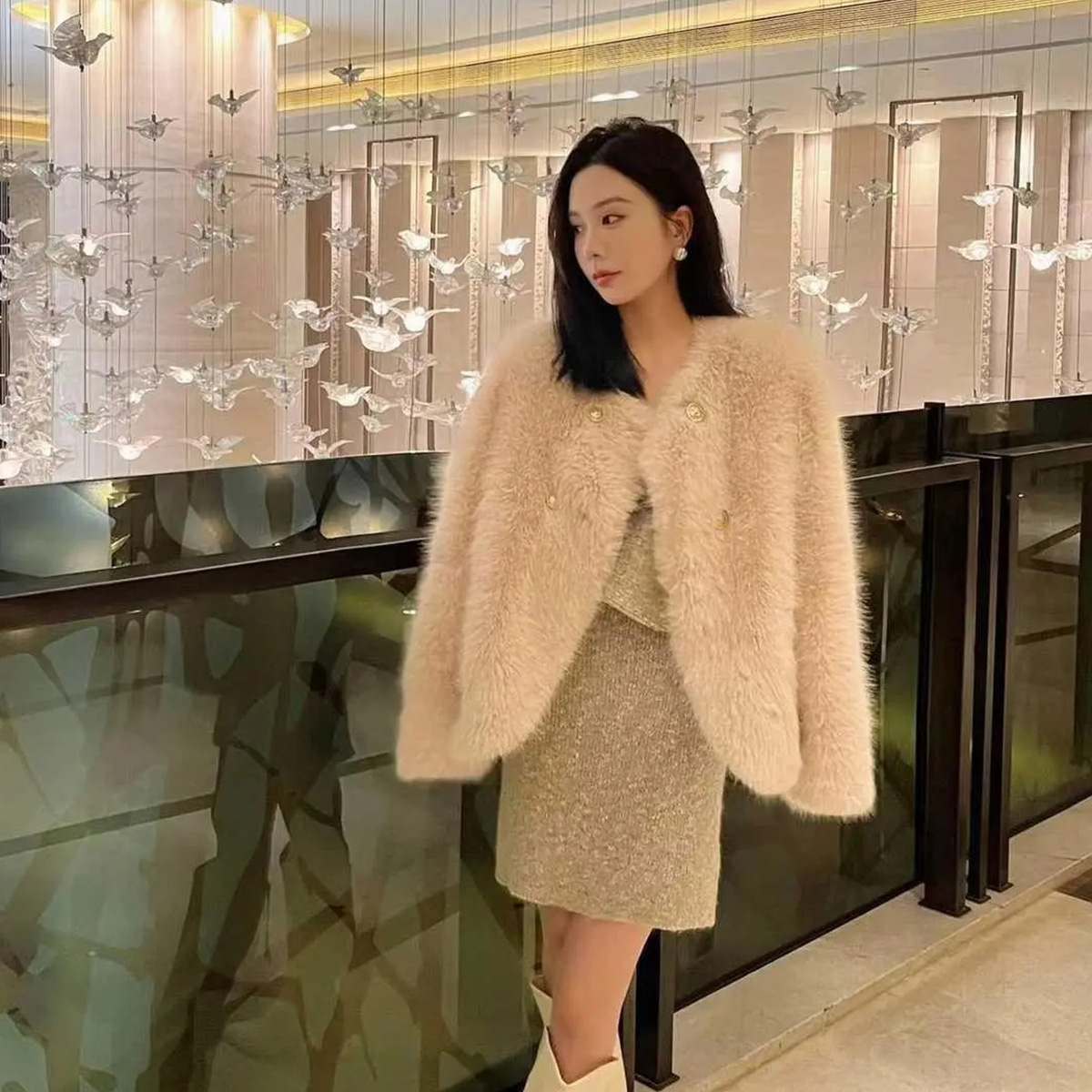 Quality Inspection Official Picture Fur One-piece Jacket Autumn and Winter New Eco-Friendly Fur Coat Young Style Fur Coat